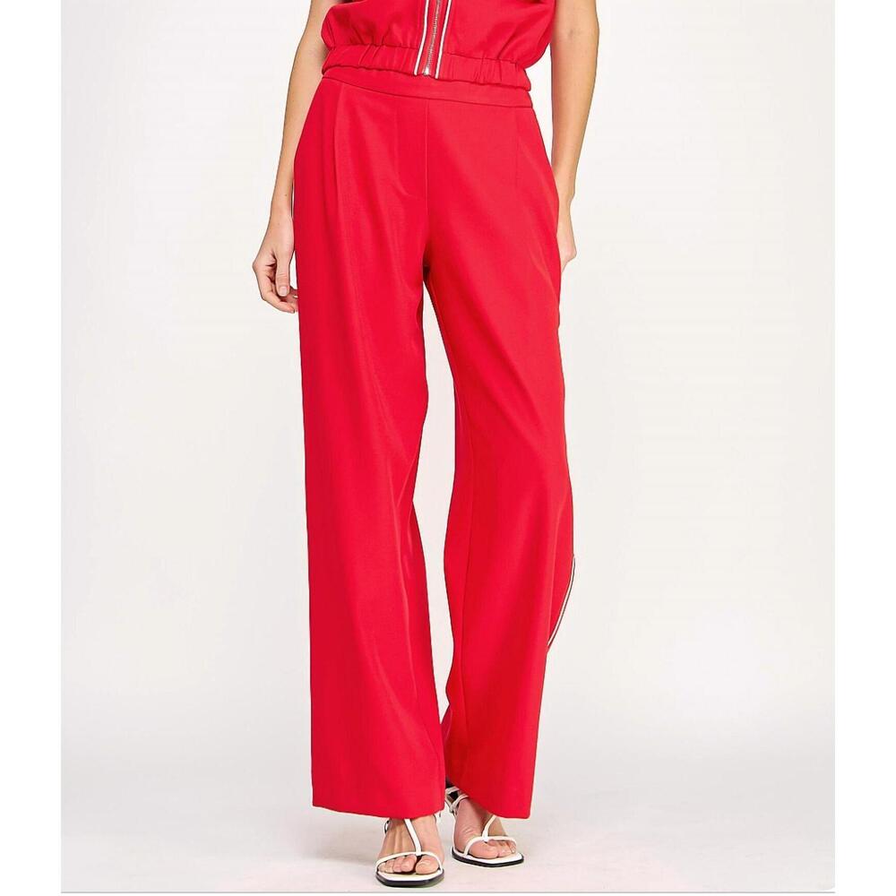 NEW STRUT & BOLT pull on wide leg pants in red